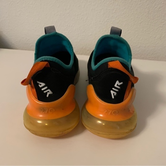 Nike Air Max 270 Extreme GS Black Laser Orange 6 Youth - Picture 5 of 6